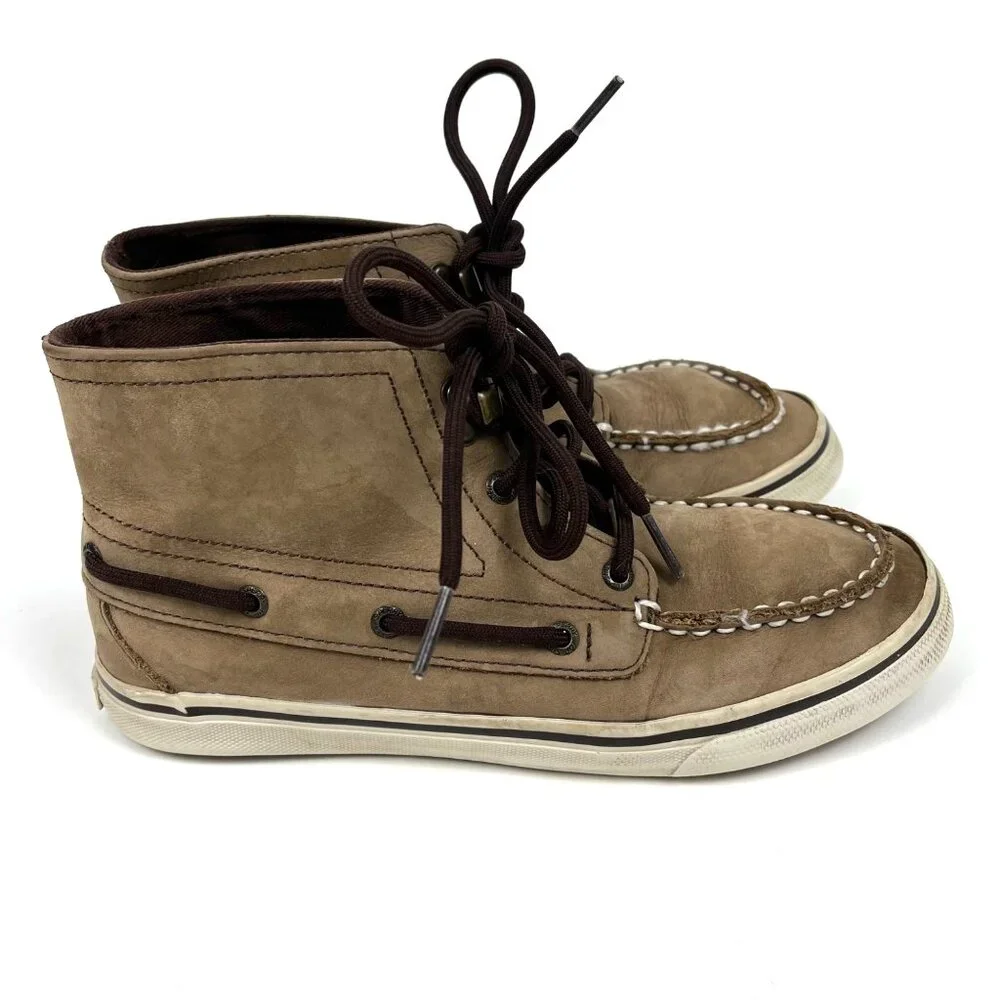 Sperry Topsiders Boy's Bahama Chukka Boot Shoes Mid-Top Suede Casual Size 4.5